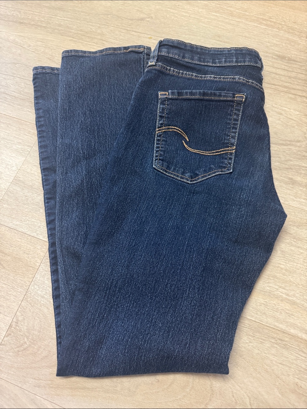 Signature by Levi Strauss Dark Blue Straight-Leg Jeans